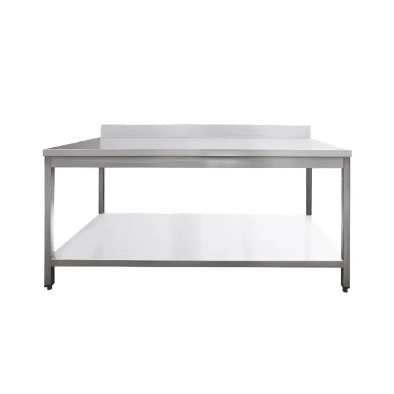 Table de Travail Adossée en Inox - 2000x600x950 mm