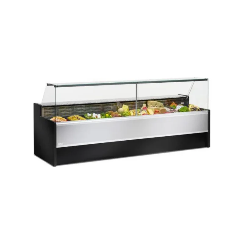 Vitrine réfrigérée statique avec réserve 2000x980x1270mm +2/+8°C - MESETAS