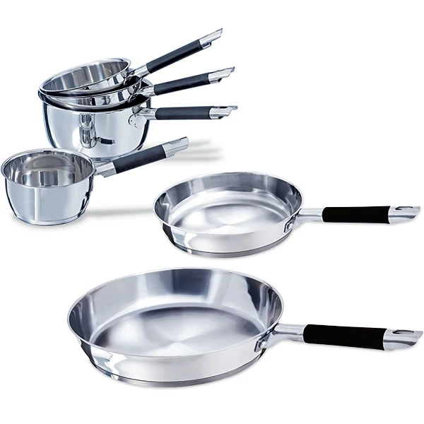 Batterie de cuisine 6 pièces tout inox Rapid Cook Mathon