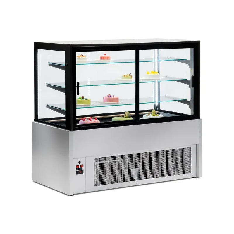 Vitrine réfrigérée ventilée sans réserve 4 niveaux 1000x780x1380mm 0/+8°C - KRISTALL