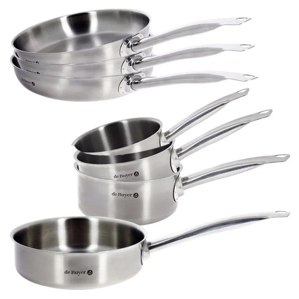 Batterie de cuisine 7 pièces tout inox Prim'Appety De Buyer