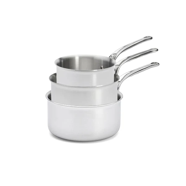 Lot 3 casseroles inox Affinity 16, 18 et 20 cm De Buyer