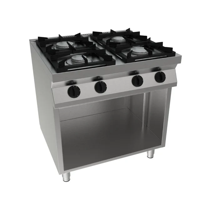 4 feux vifs sur meuble ouvert - 19 kW