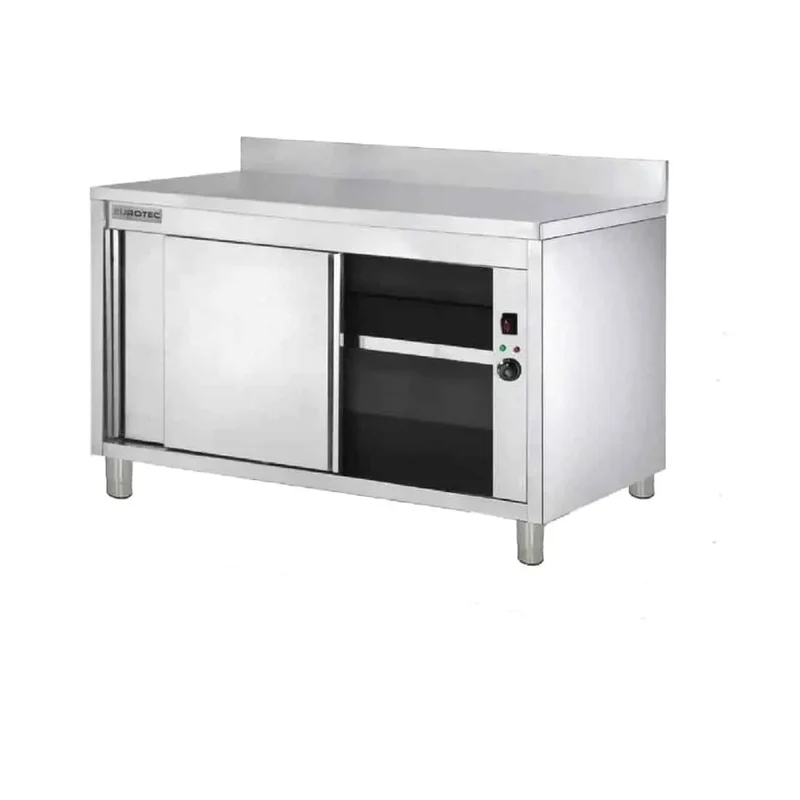Placard Chauffant Adossé Inox Portes Coulissantes - 1500x700x950 mm
