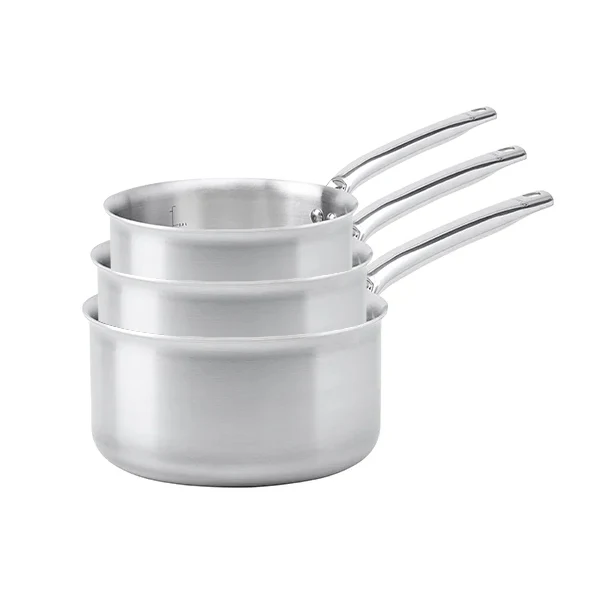 Lot 3 casseroles inox Alchimy 16, 18 et 20 cm De Buyer