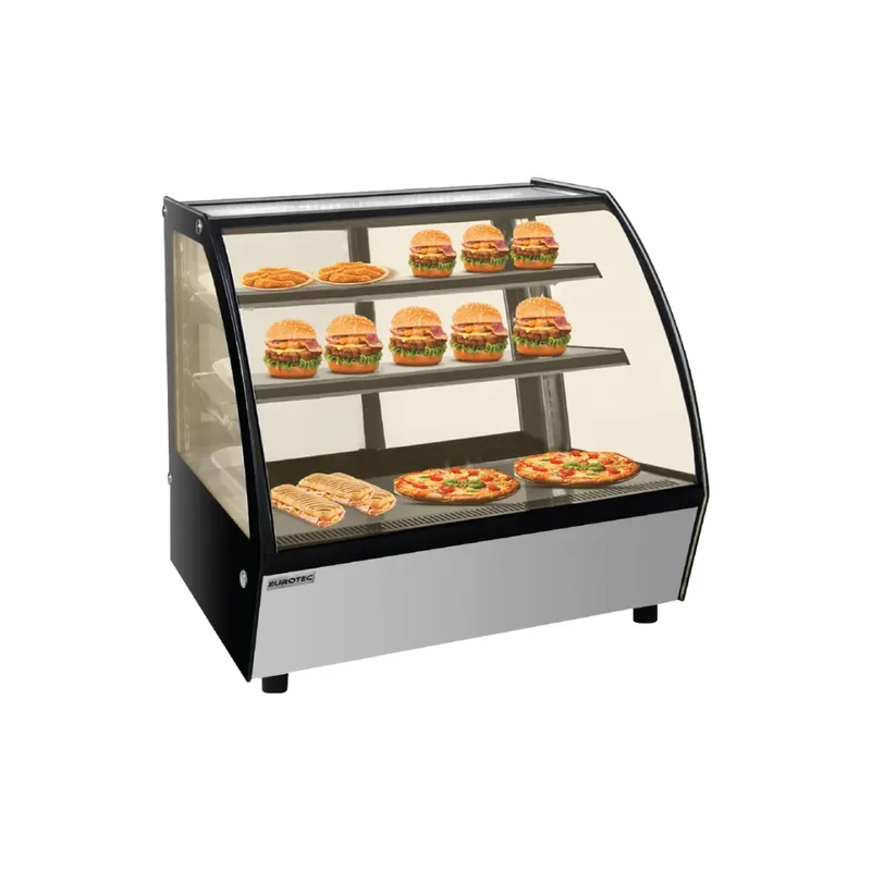 Vitrine Chauffante Ventilée - Largeur 700 mm - Vitre Bombée