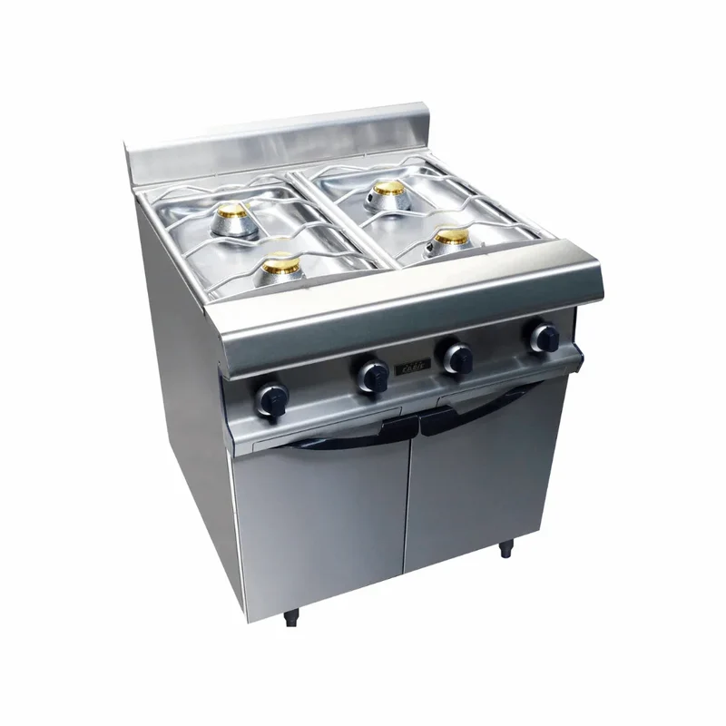 4 feux nus gaz sur placard fermé