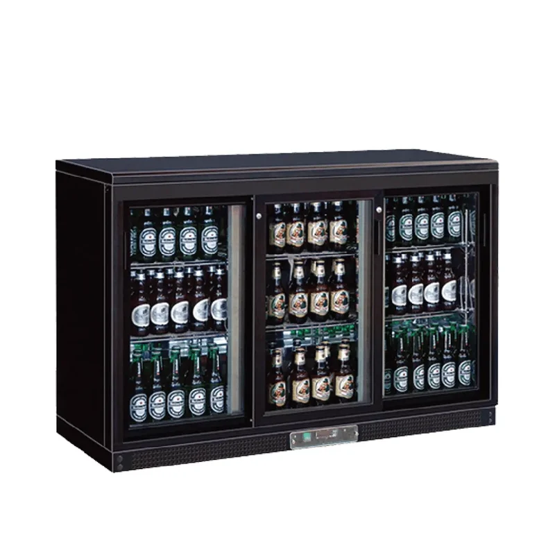 Arrière Bar Réfrigérée 3 Portes Vitrées Coulissantes