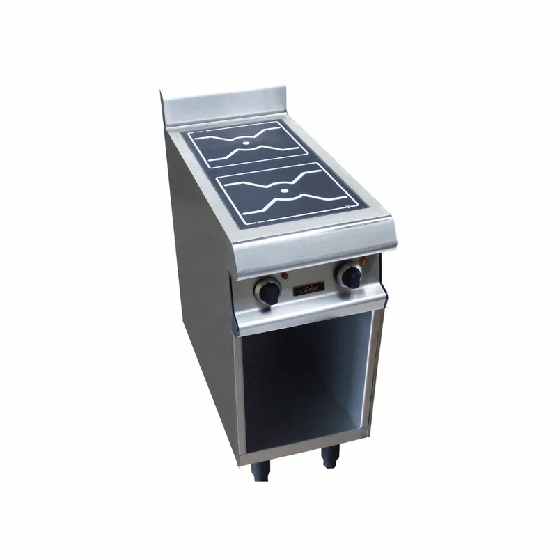 2 foyers inductions sur placard ouvert 7kW 400V
