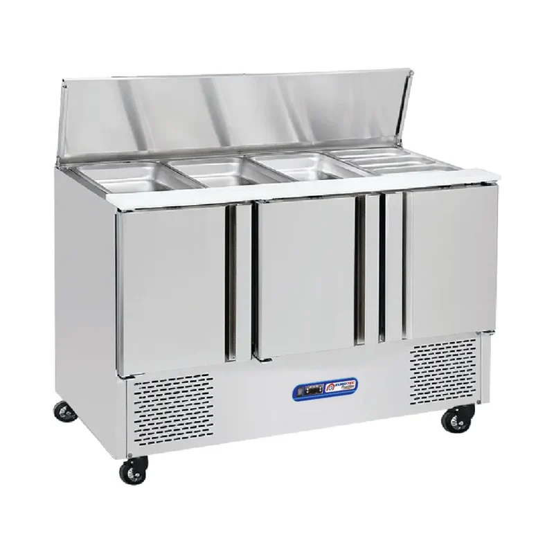 Saladette Réfrigérée 3 Portes Avec Couvercle PRESTIGE
