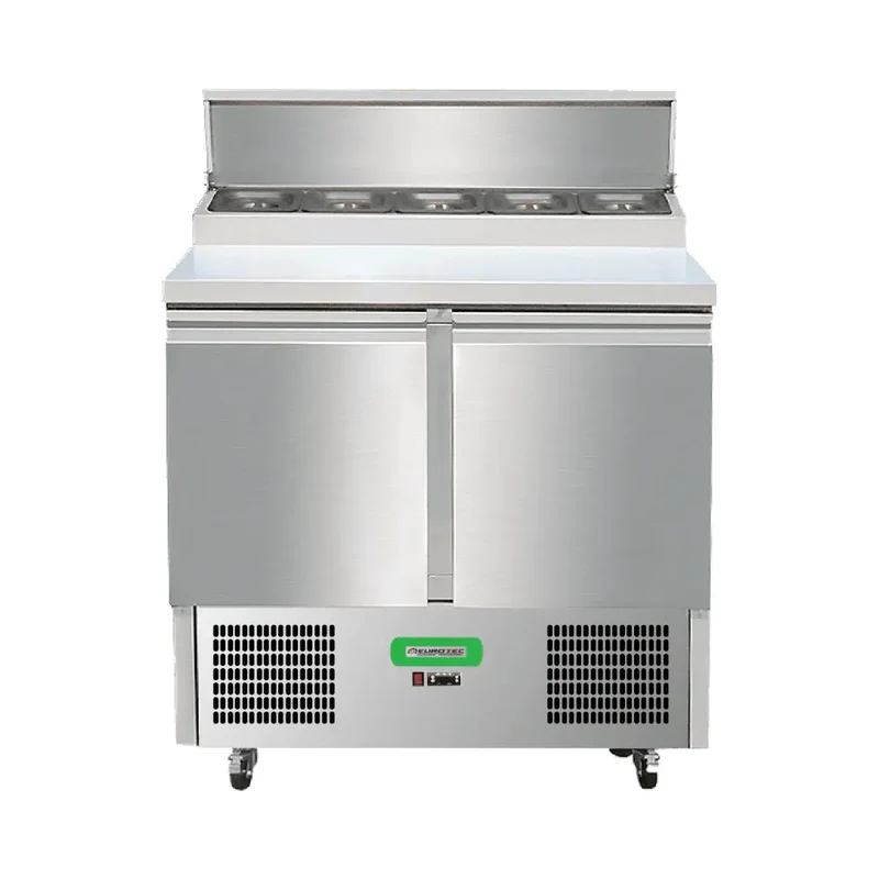 Saladette Réfrigérée Compacte 2 Portes TOP- Avec Plan de Travail Inox - Profondeur 700 mm