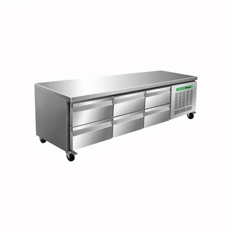 Soubassement Réfrigéré 6 Tiroirs TOP - Profondeur 700 mm