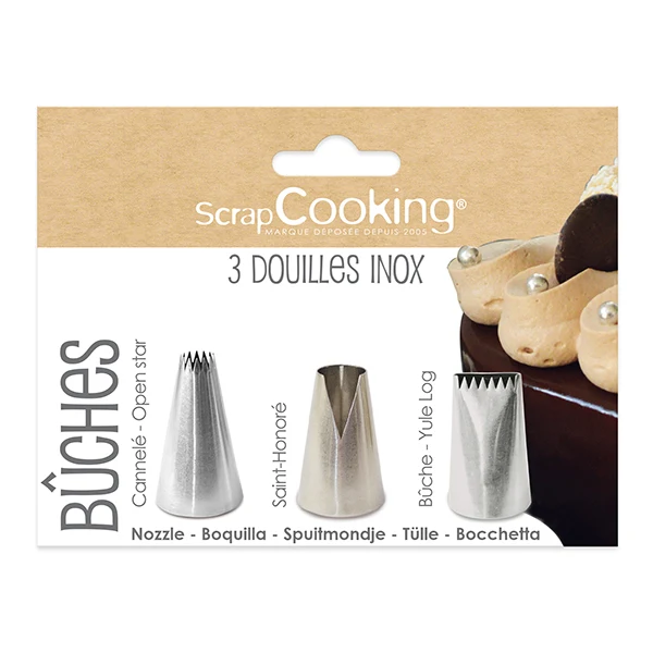 Set de 3 douilles pour bûches Scrapcooking