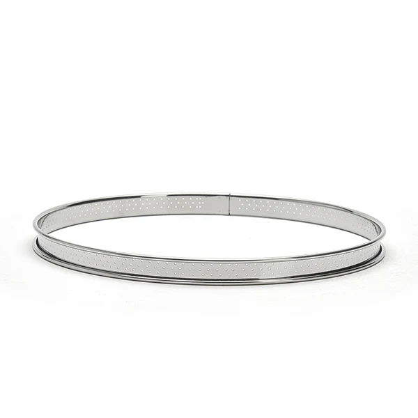 Cercle à tarte inox perforé 28 cm De Buyer