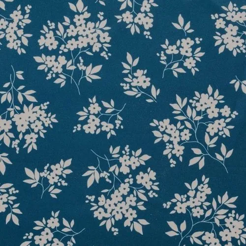 Nappe bleue fleurie "Brimbelle"