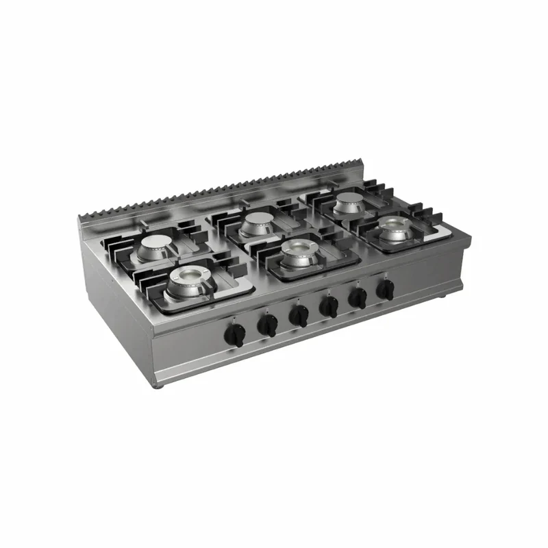 Cuisinière gaz à poser 6 feux 45kW