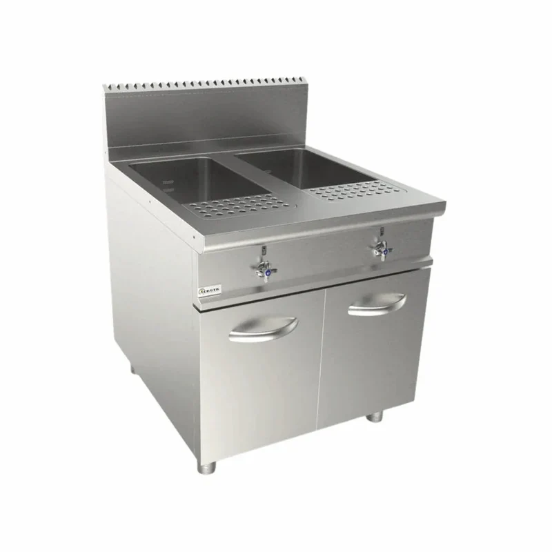 Cuiseur à pâtes modèle à gaz 2bacs 80L 30kW