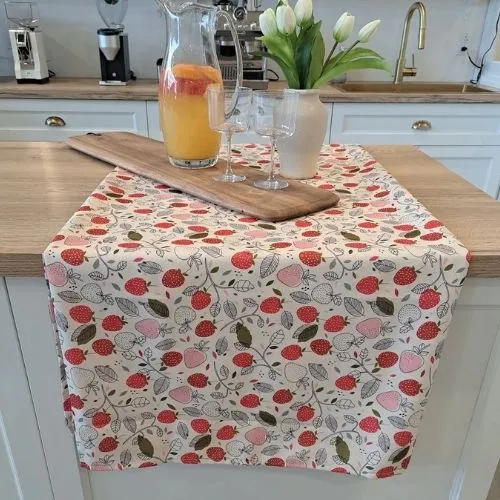 Nappe imprimé "Fragaria"