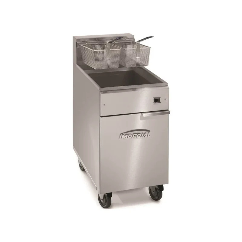 Friteuse électrique sur meuble 2 x 14L résistances fixes 400V