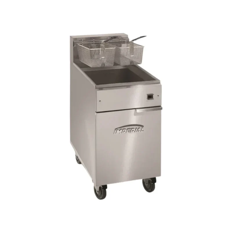 Friteuse électrique sur meuble 22L résistances fixes - 394x762x914mm - 14 kW Triphasé 400V