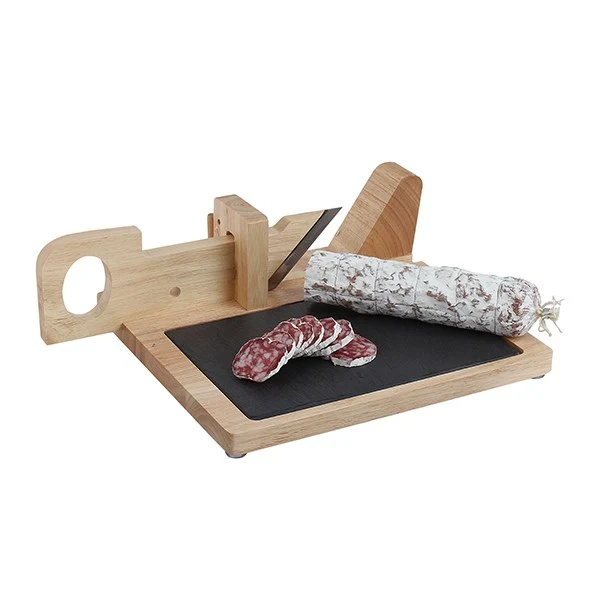 Guillotine à saucisson avec plateau ardoise Livoo