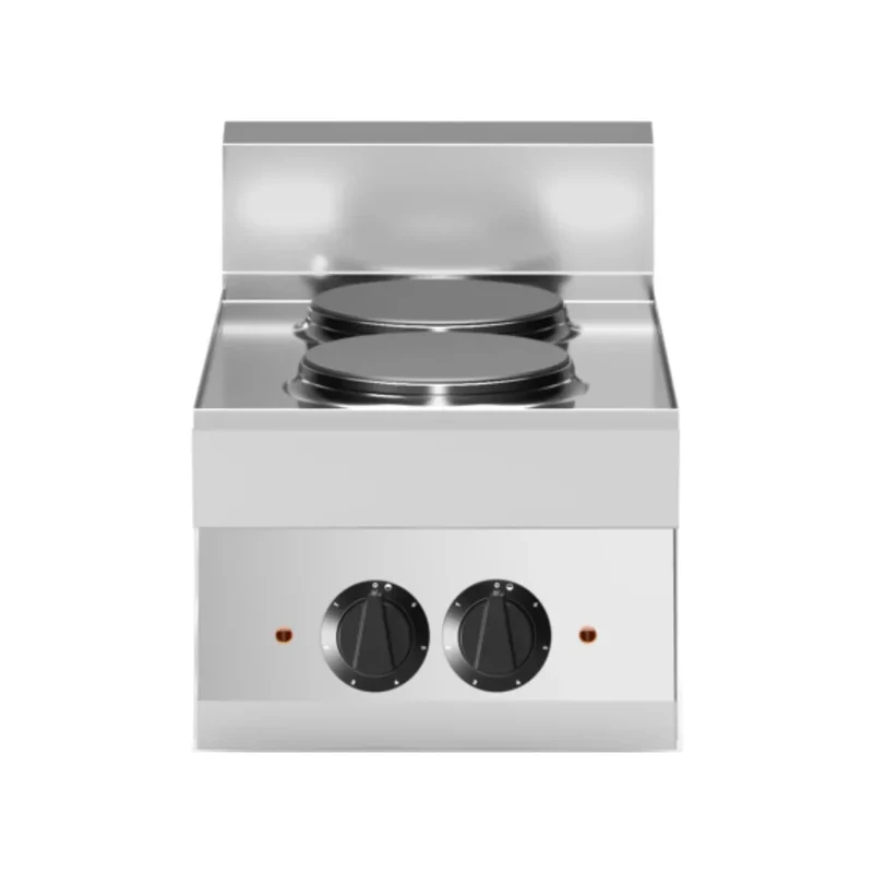 Cuisinière électrique 2 feux vifs à poser 400x650x300 5,2kW