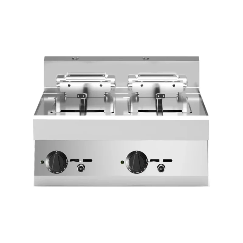 Friteuse électrique 2 cuves de 10 litres à poser 700x650x300 18kW