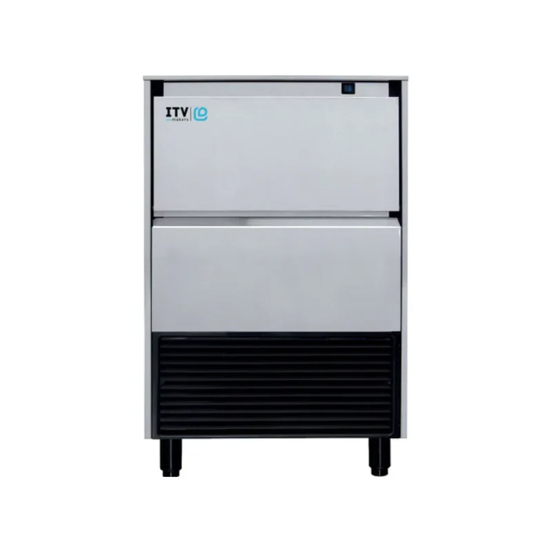 Machine à glaçons pleins 75 Kg - Réserve 35Kg - avec pompe de relevage - refroidissement à air