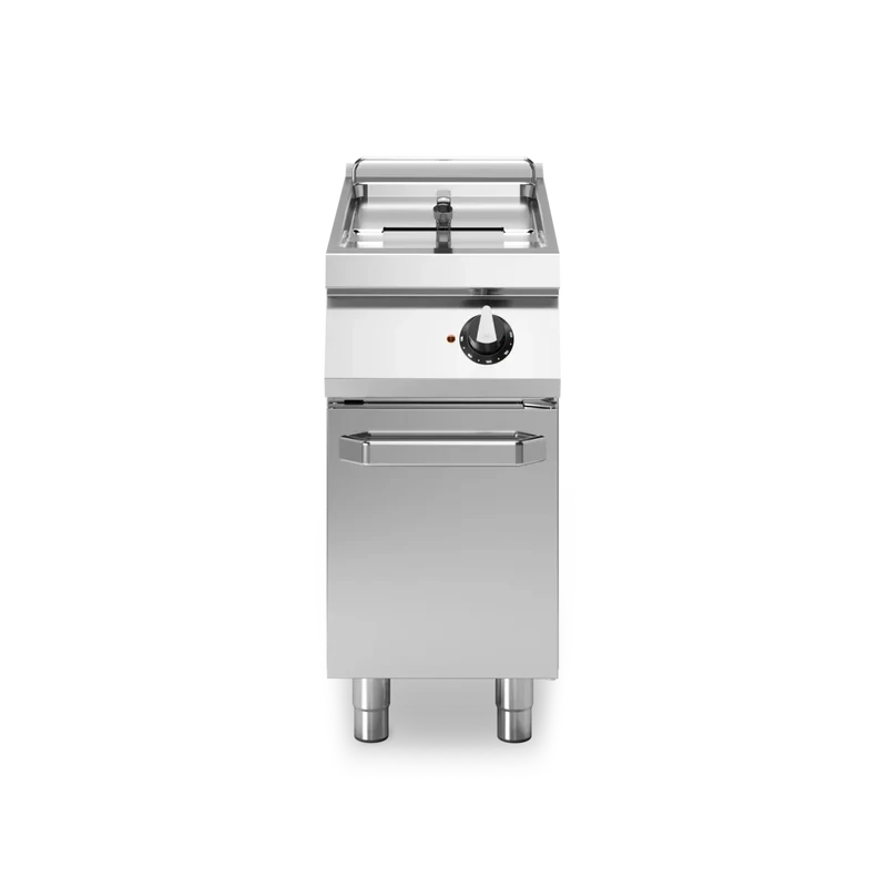 Friteuse électrique sur meuble fermé - Capacité : 17 litres - 17 kW 400V Tri - 400x730x870mm