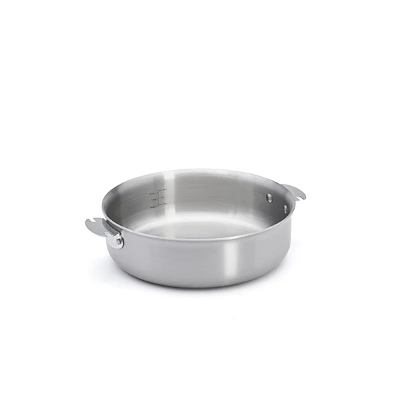 Sauteuse droite tout inox Alchimy Loqy sans manche 24 cm De Buyer