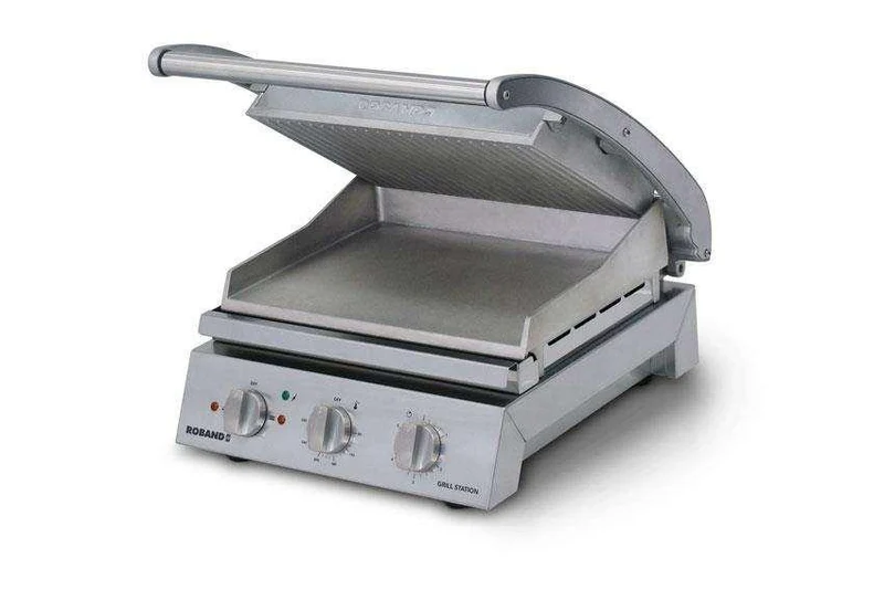 Panini Grill station pour 6 sandwichs - Plaque supérieur striée