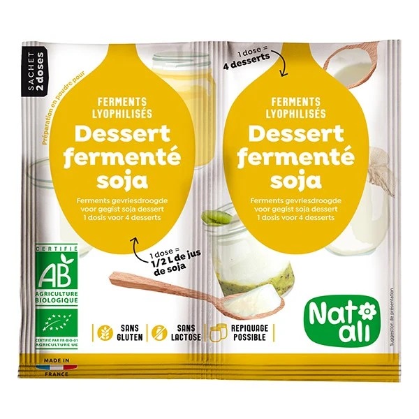 Ferment en poudre pour dessert au soja Nat-ali