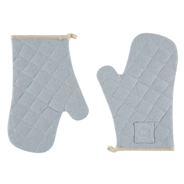 Paire de gants de cuisine en coton recyclé bleu ciel Witloft