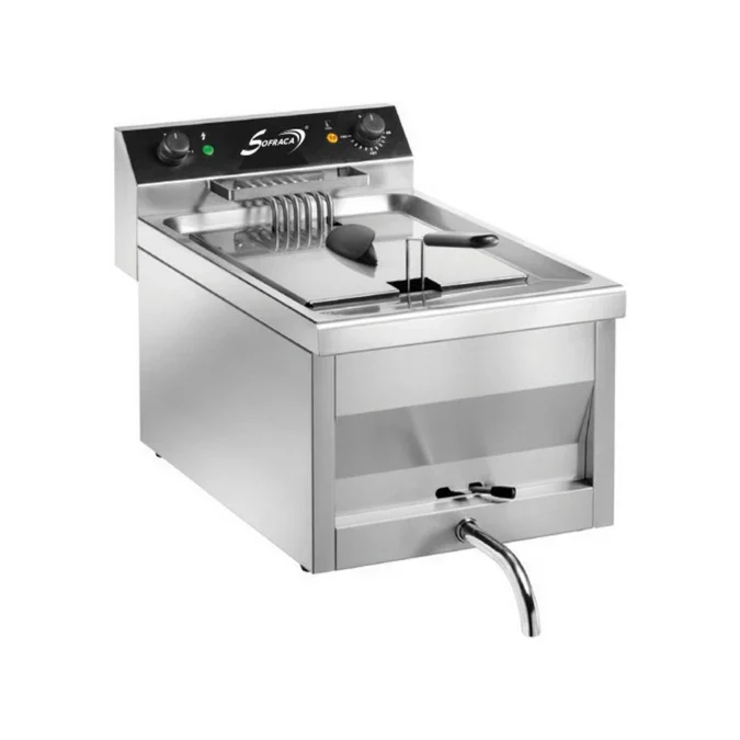 Friteuse à poser 1 x 9 litres - 300x540x410mm - 6 kW Triphasé 400V