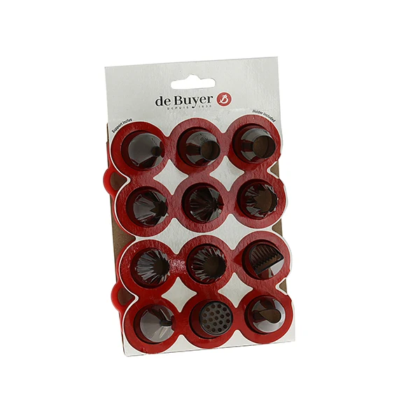 Coffret 12 douilles Tritan Mix avec support De Buyer