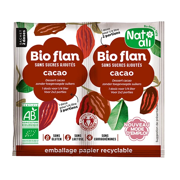 Préparation en poudre pour entremets cacao Nat-ali