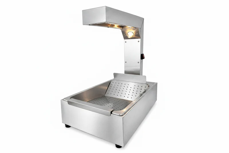 Chauffe-frites professionnel inox 1 kW – Maintien au chaud des frites