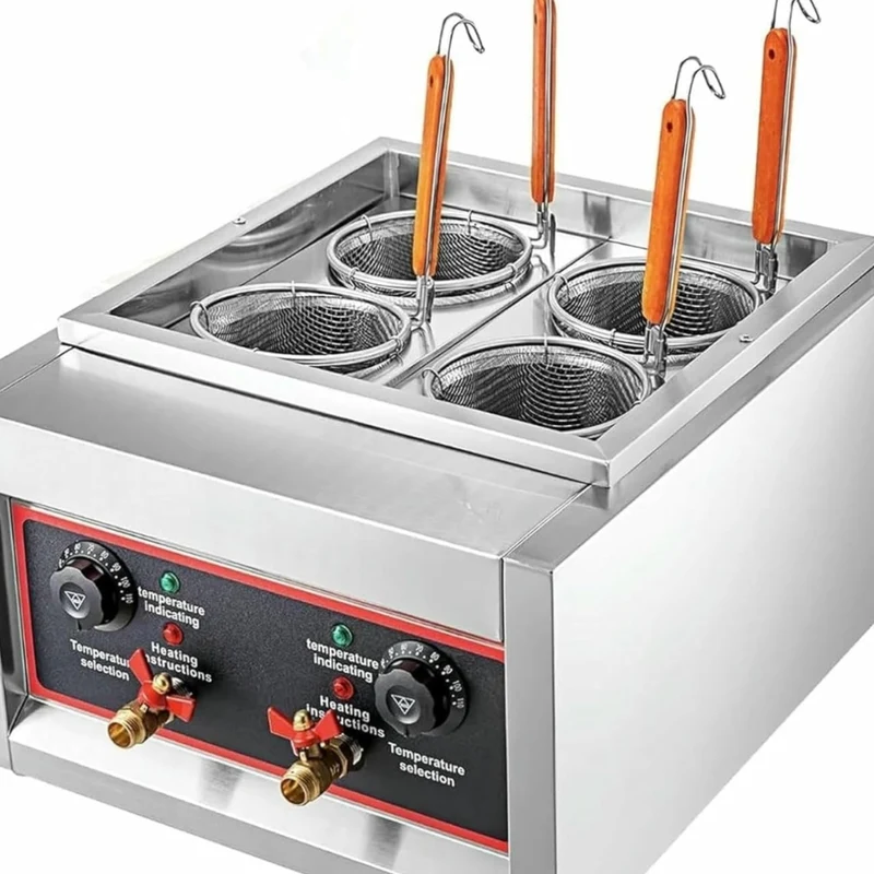 Cuiseur à pâtes électrique professionnel – 4 paniers