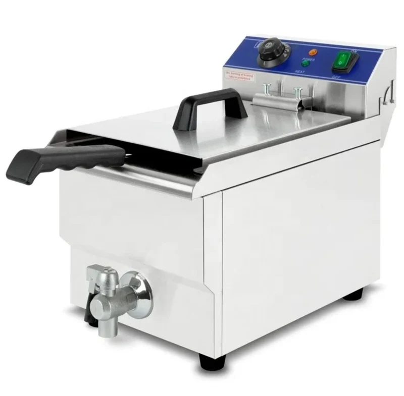 Friteuse électrique professionnelle 10 L avec vidange