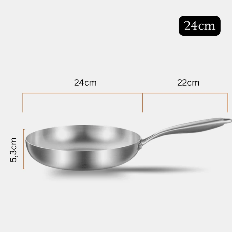 Poêle inox | Fond épais