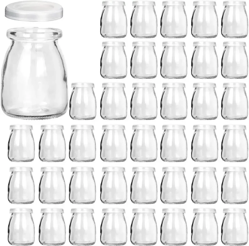 Pots en Verre 200 ml avec Couvercles – Lot de 6