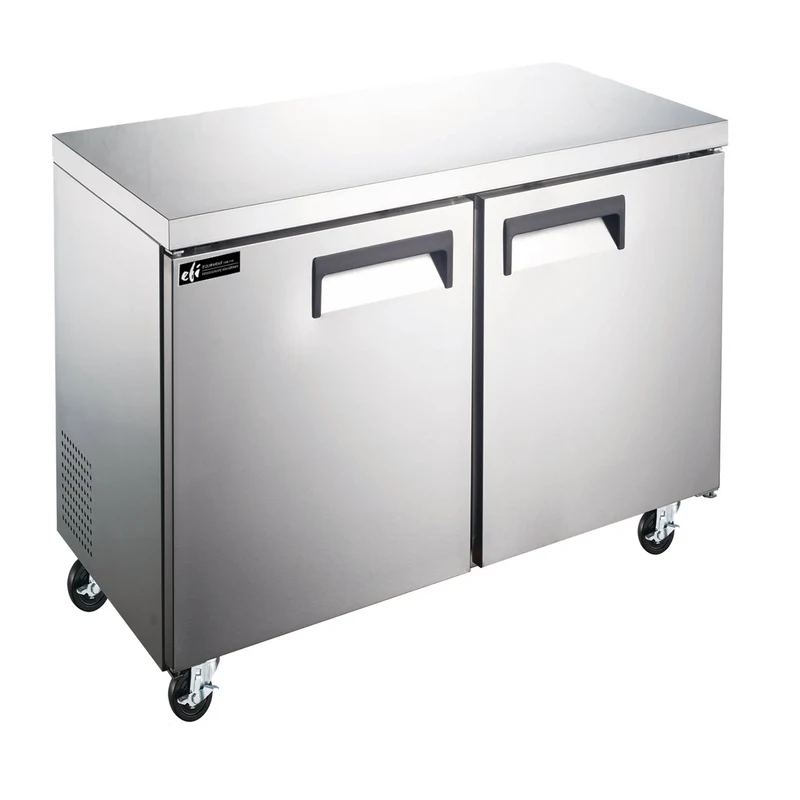 EFI X-Line CUDR2-36VCX 36" Double Door Undercounter Refrigerator, Stainless Steel