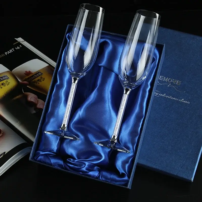 Flûte à Champagne 260 ml – Lot de 2 Verres Élégants Transparente