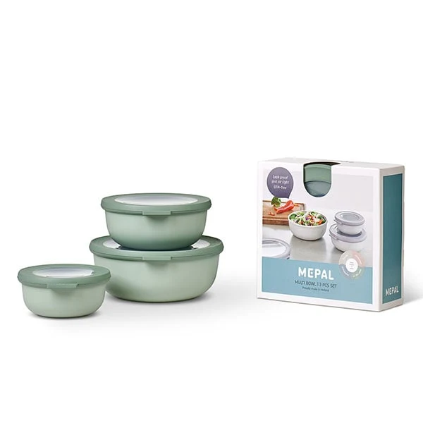 Set de 3 bols Cirqula Nordic Sage 350ml, 750ml, 1250ml Mepal