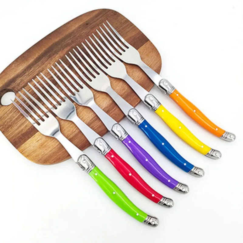 Fourchettes Jaswehome 6 Pièces – Acier Inox & Manche Coloré