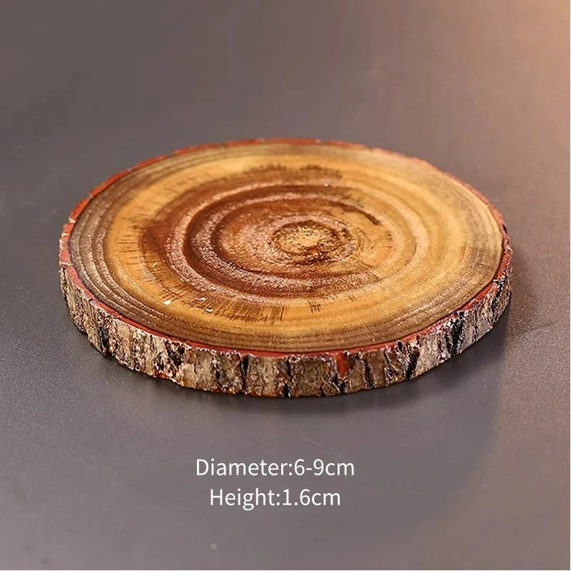 Sous-Verres Ronds en Bois – Lot 1, 2 / 6 pièces
