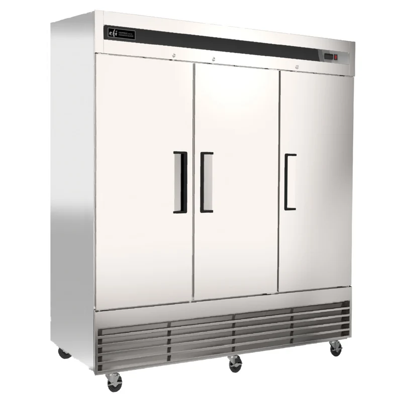 EFI X-Line C3-82VCX 78" Reach-In Triple Solid Door Refrigerator, Stainless Steel