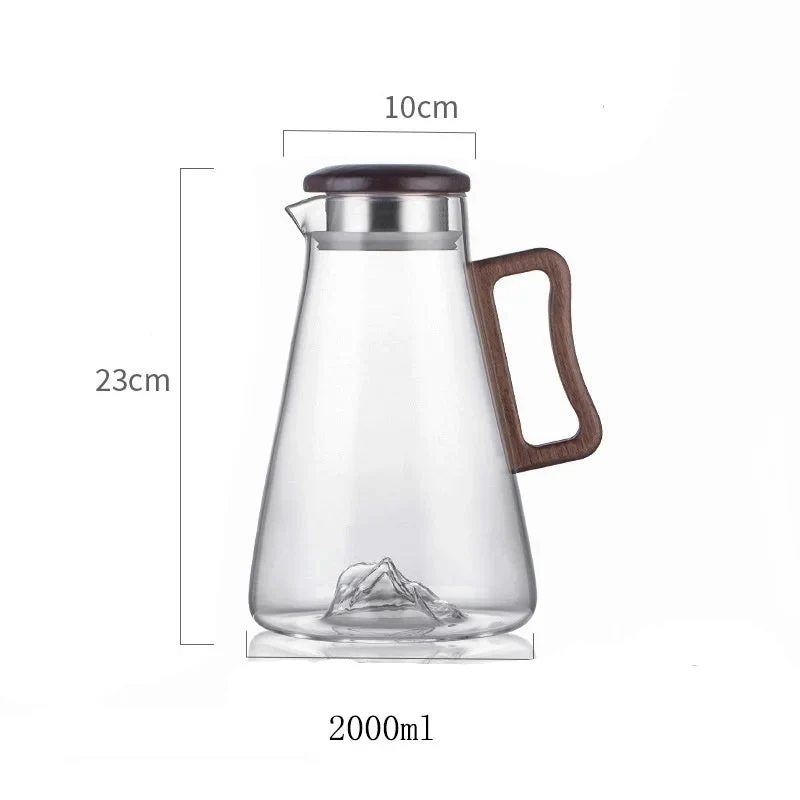 Carafe en Verre 2 L BenRussell – Infuseur et Bouchon Filtrant