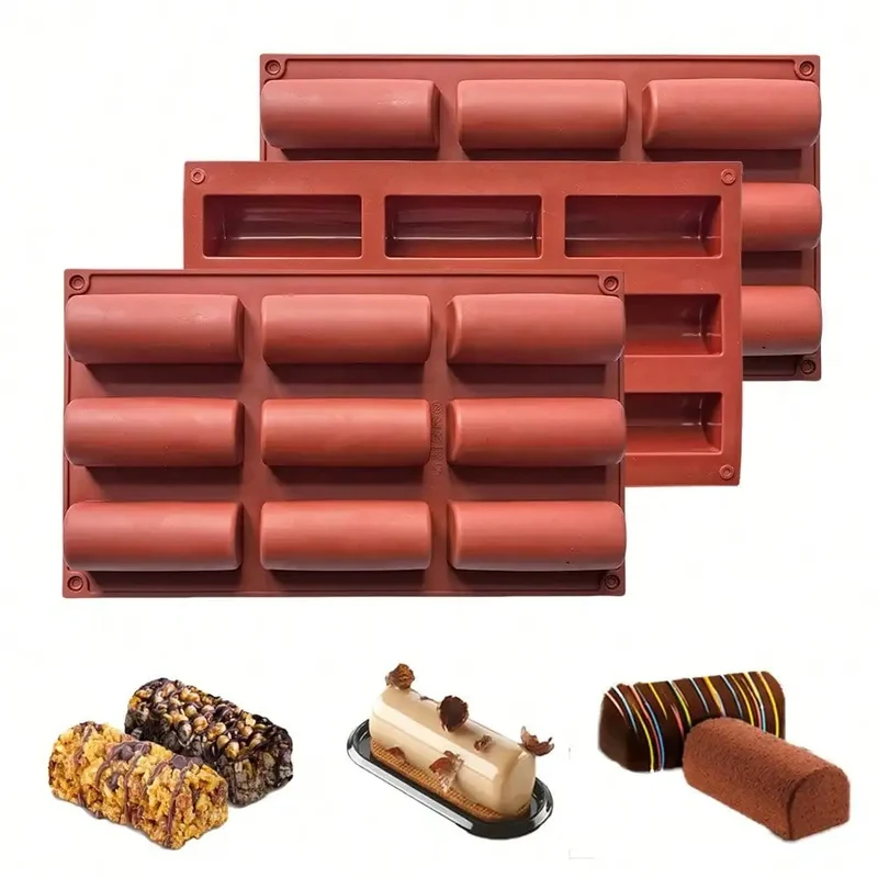 Moule Semi-Cylindre en Silicone – 9 Empreintes