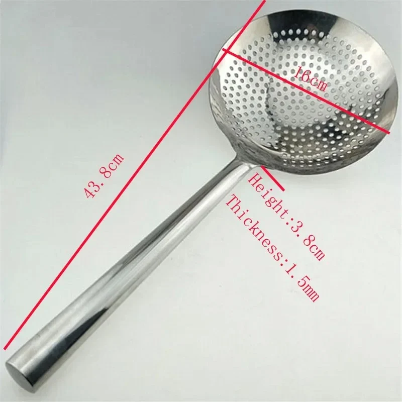 Écumoire Inox à Long Manche 60 cm pour Friture, Wok et Grandes Casseroles
